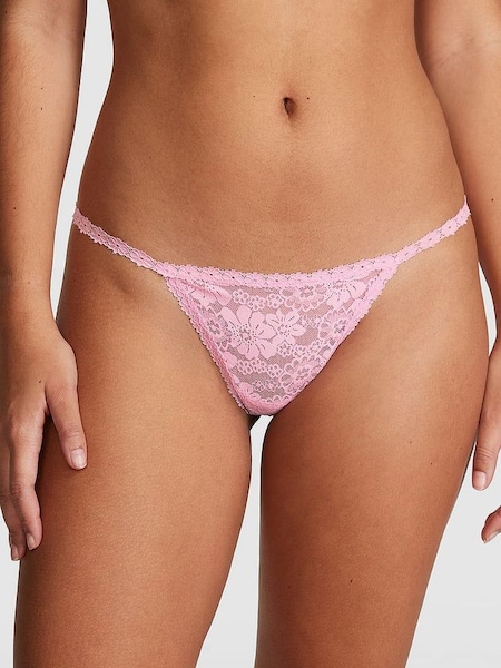 Pink Bubble G String Lace Knickers (K79743) | €10.50