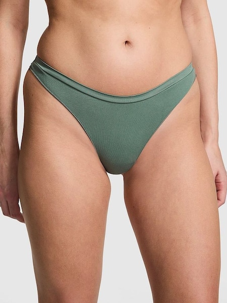 Forest Green Thong Seamless Lace Back Knickers (K80565) | €10.50