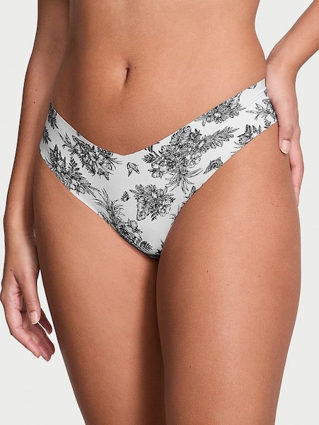 White Tropical Toile Thong Knickers (K80617) | €10.50