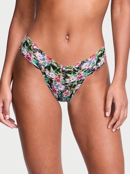 Black Tropical Thong Posey Lace Knickers (K80654) | €10.50