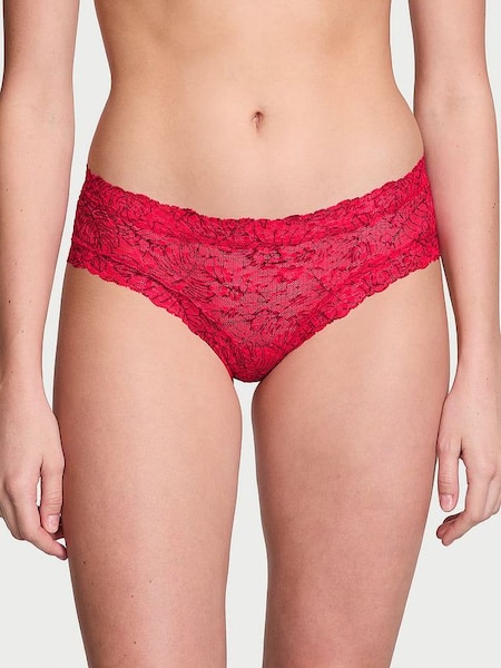 Hottie Pink Palm Leaf Cheeky Posey Lace Knickers (K80710) | €10.50