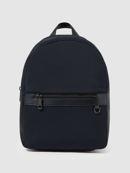 Drew Dark Navy Neoprene Zipped Backpack (K81551) | €195
