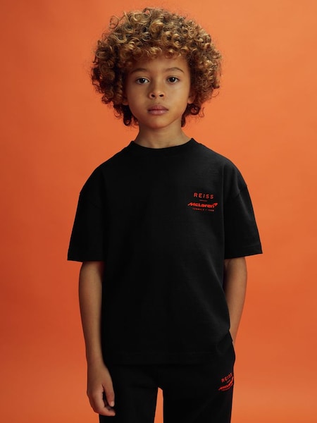 T-shirt surdimensionné à col ras du cou en coton, noir McLaren F1 (K83941) | 35 €