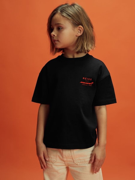 T-shirt surdimensionné à col ras du cou en coton, noir McLaren F1 (K83962) | 45 €