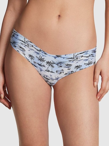 Harbor Blue Palm Trees Thong No Show Knickers (K86361) | €10.50