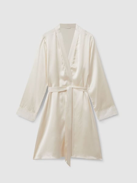 Calvin Klein Silk Robe in Ivory (K92268) | €220