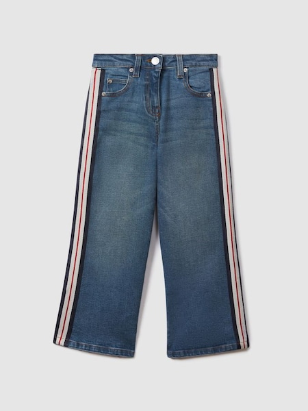 Teen側條紋藍色直筒牛仔褲 (K93714) | HK$730