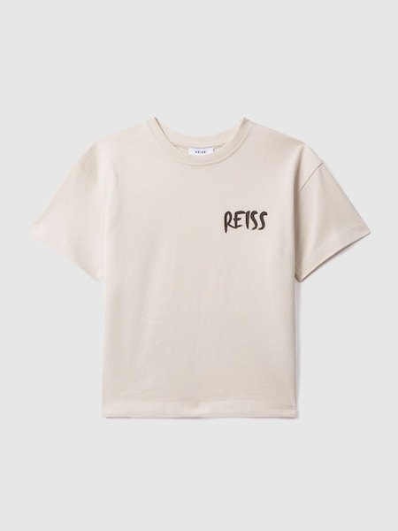 T-shirt à motif en coton pour ados, écru (K95936) | 35 €