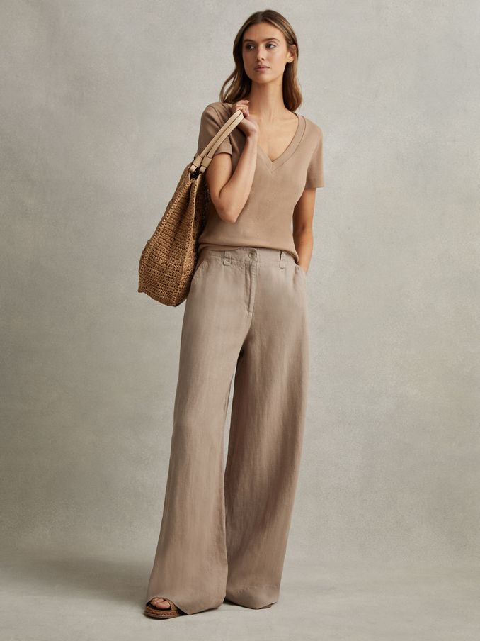 Wide leg flared trousers shop