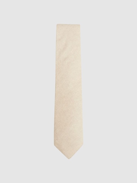 Wool-Silk Blend Tie in Oatmeal (M68220) | HK$880