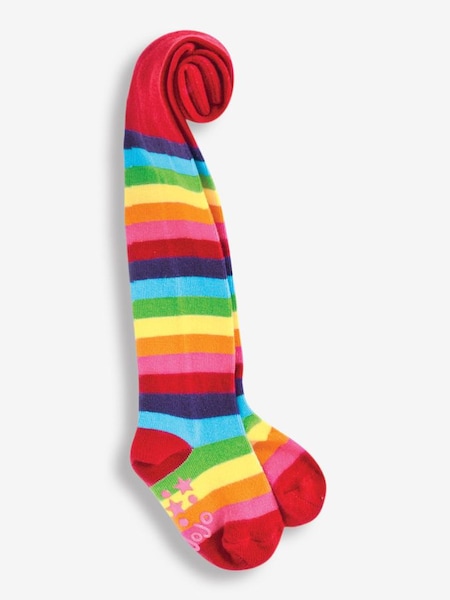 Stripe Cotton Rich Tights in Rainbow (M68232) | $15