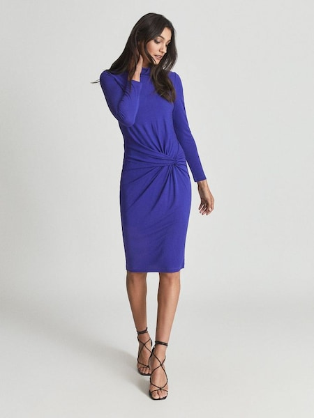 Twist Front Dress in Cobalt Blue (M83999) | CHF 285