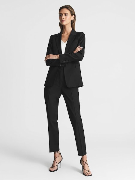 Petite Single Breasted Suit Blazer in Black (M84531) | $390