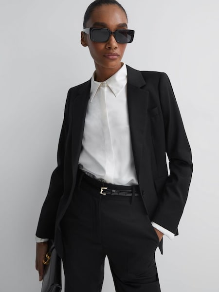 Single Breasted Suit Blazer in Black (M84533) | $480
