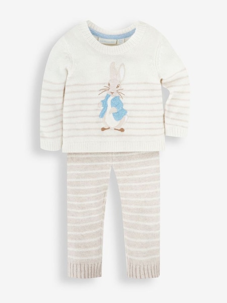 Peter Rabbit Fair Isle Baby Knit Set in Cream (M87467) | $51