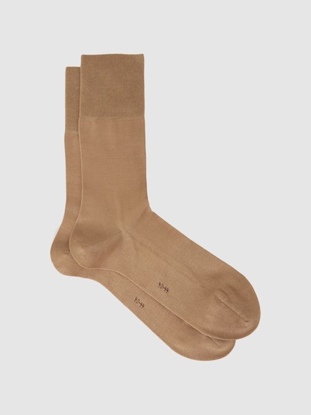 Falke Crew Socks in Camel (M90955) | $30
