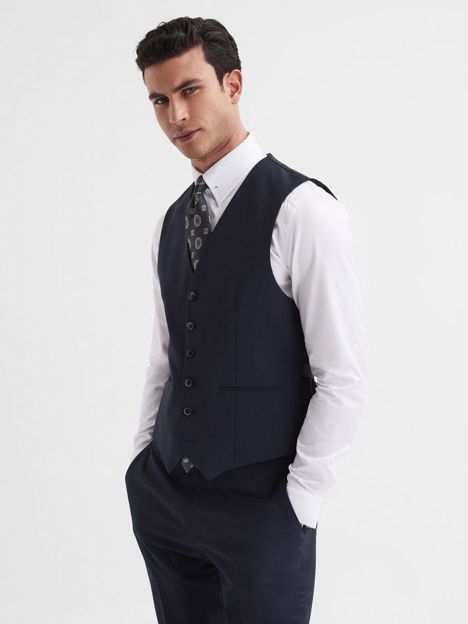 Mens Waistcoats Black Navy Waistcoats Reiss Ireland
