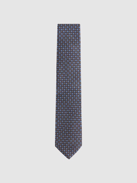 Silk Medallion Tie in Chocolate (N06905) | $99