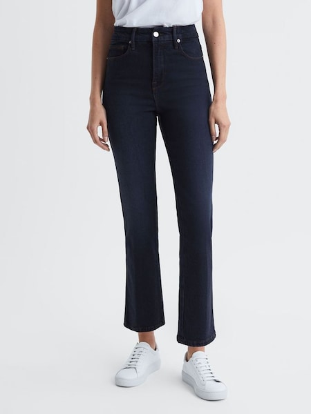 Good American Soft Tech Straight Leg Jeans in Indigo (N11561) | €225