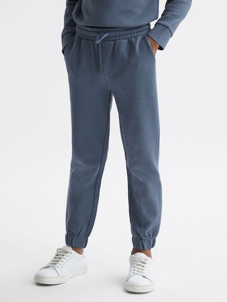 Senior Textured Drawstring Joggers in Airforce Blue (N11570) | $55
