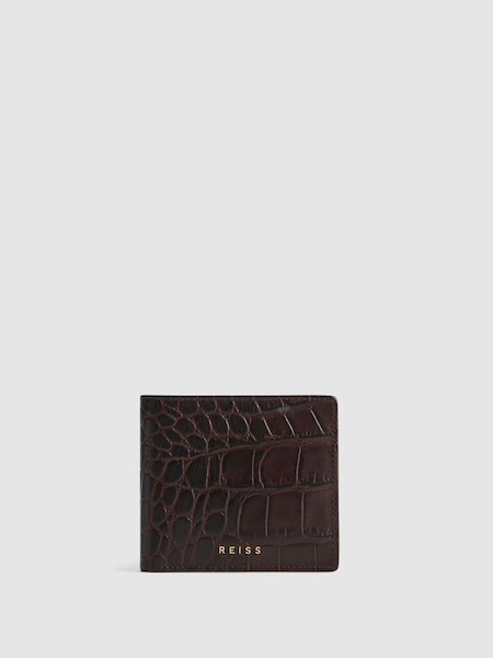 朱古力色皮革錢包 (N11588) | HK$730