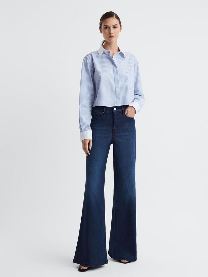 Good american striped best sale jeans