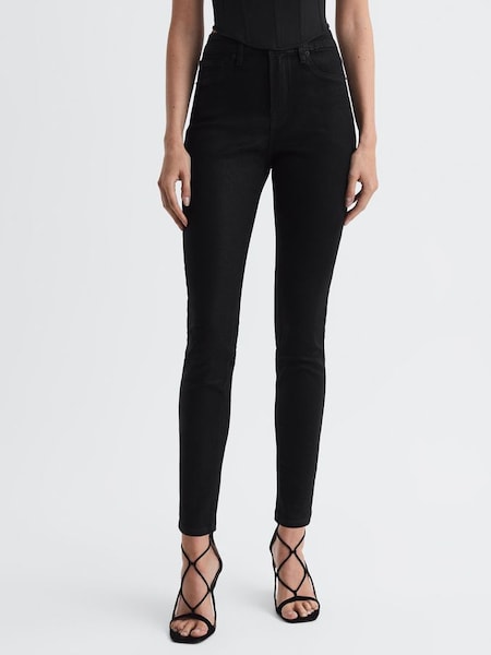 Good American Beschichtete Skinny-Jeans, Schwarz (N11611) | 240 €