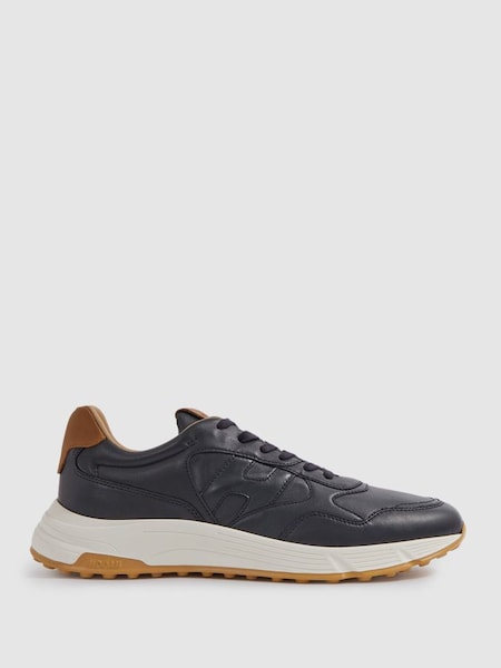 Hogan藍色厚底皮革運動鞋 (N21181) | HK$5,630