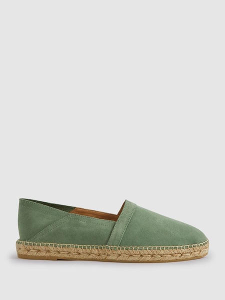 Suede Espadrilles in Mint (N21212) | $280