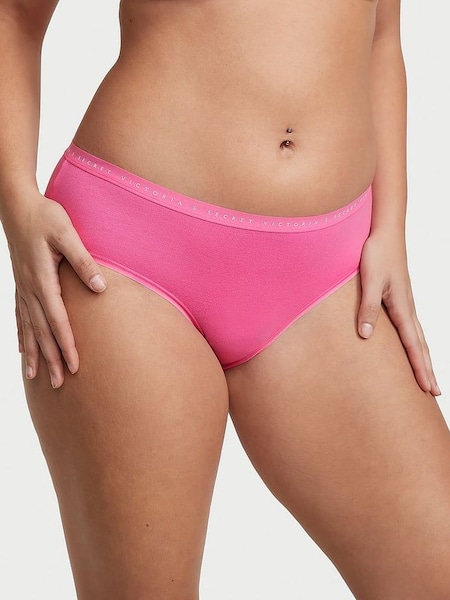 Hollywood Pink Stretch Cotton Hipster Knickers (N22328) | €10.50