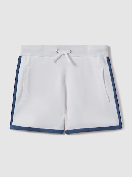 Teen Knitted Drawstring Shorts in White (N25300) | SAR 240