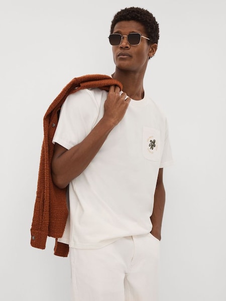 Les Deux T-Shirt aus Baumwolle mit Rundhalsausschnitt, Elfenbein (N26665) | 70 €