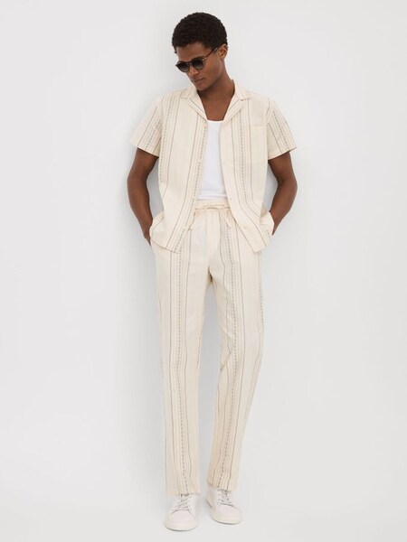 Les Deux Cotton Embroidered Trousers in Ivory (N26670) | HK$1,660
