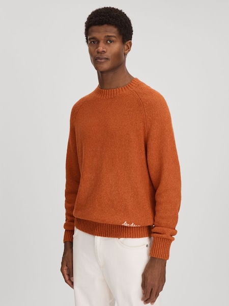 Les Deux Boucle Crew Neck Jumper in Terracotta (N26709) | CHF 175