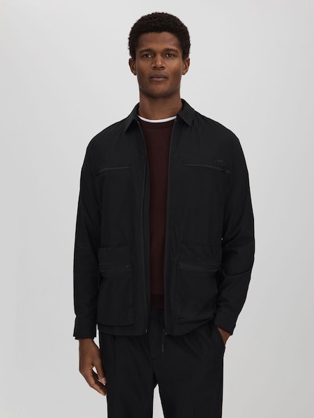 Rains黑色工作襯衫式外套 (N27048) | HK$2,030