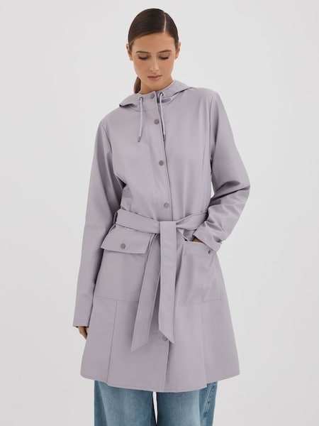 Rains Belted Raincoat in Flint Grey (N27061) | $210