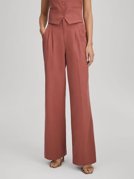 Paige Tailored Wide Leg Trousers in Dusk Pink (N28316) | €395