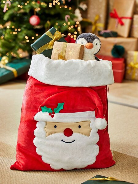 Plush Christmas Present Sack - Father Christmas (N32746) | €34