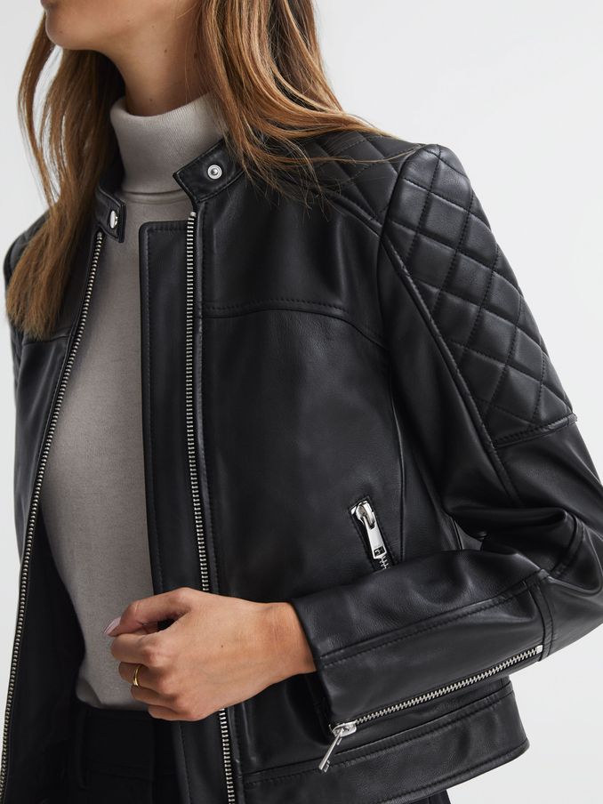 Reiss letty sales leather jacket