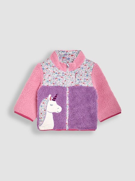 Lilac Girls' Unicorn Appliqué Cosy Zip-Up Sweatshirt (N43948) | €47