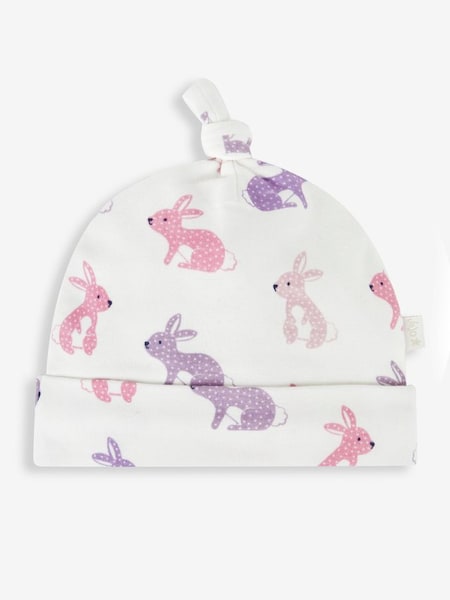 Bunny Print Baby Hat in Cream (N43975) | €5