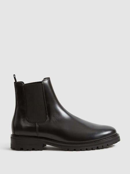 Leather Chelsea Boots in Black (N44212) | €285