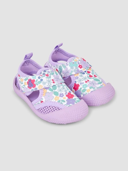 Floral Print Beach & Swim Sandals in Lilac (N49468) | €21