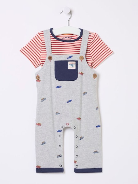 Grey Blue Stripe Dungarees (N68918) | €26