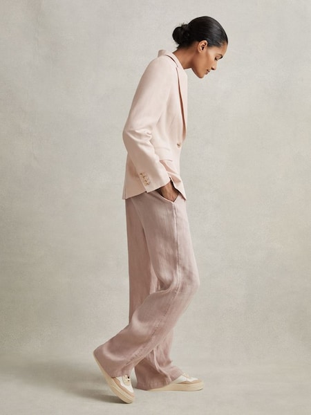 Single Breasted Suit Blazer with TENCEL™ Fibers in Pink (N69368) | $385