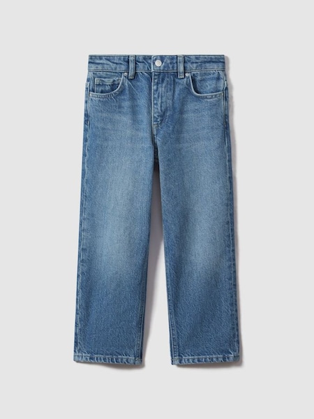 Jean ample à patte d'ajustement bleu moyen (N69503) | 70 €