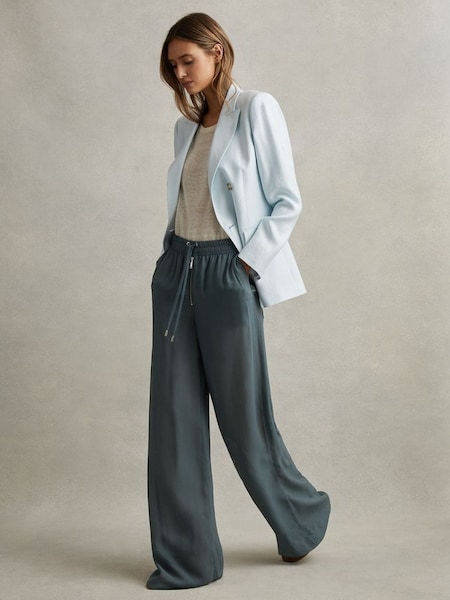 Pantalon ample avec cordon de serrage et zip bleu (N72482) | 220 €
