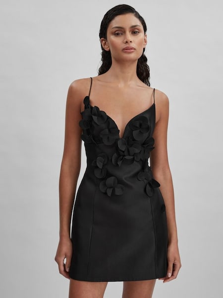 Acler Ruffle Mini Dress in Black (N72514) | SAR 2,555