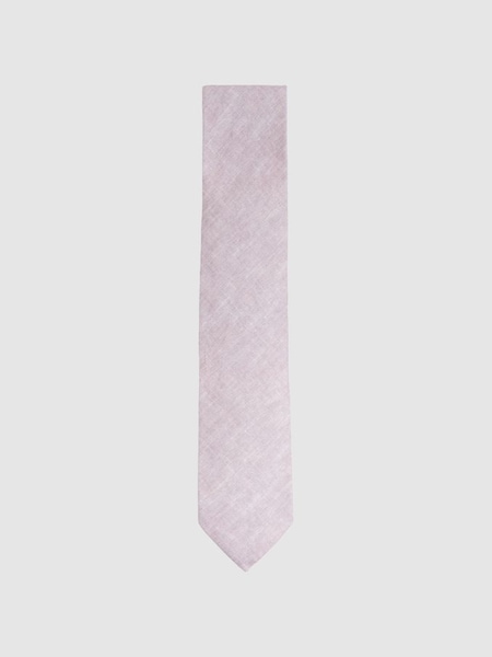 Cravate en lin rose pâle (N74168) | 85 €