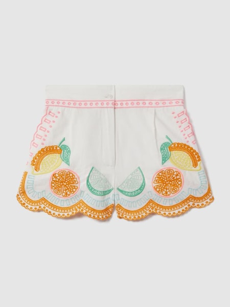 Teen Cotton Broderie Shorts in Ivory Print (N74203) | € 70